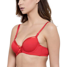 Load image into Gallery viewer, Deevaz Padded Women's Cotton Rich Medium Coverage Wired Push-Up Bra In Red Colour.