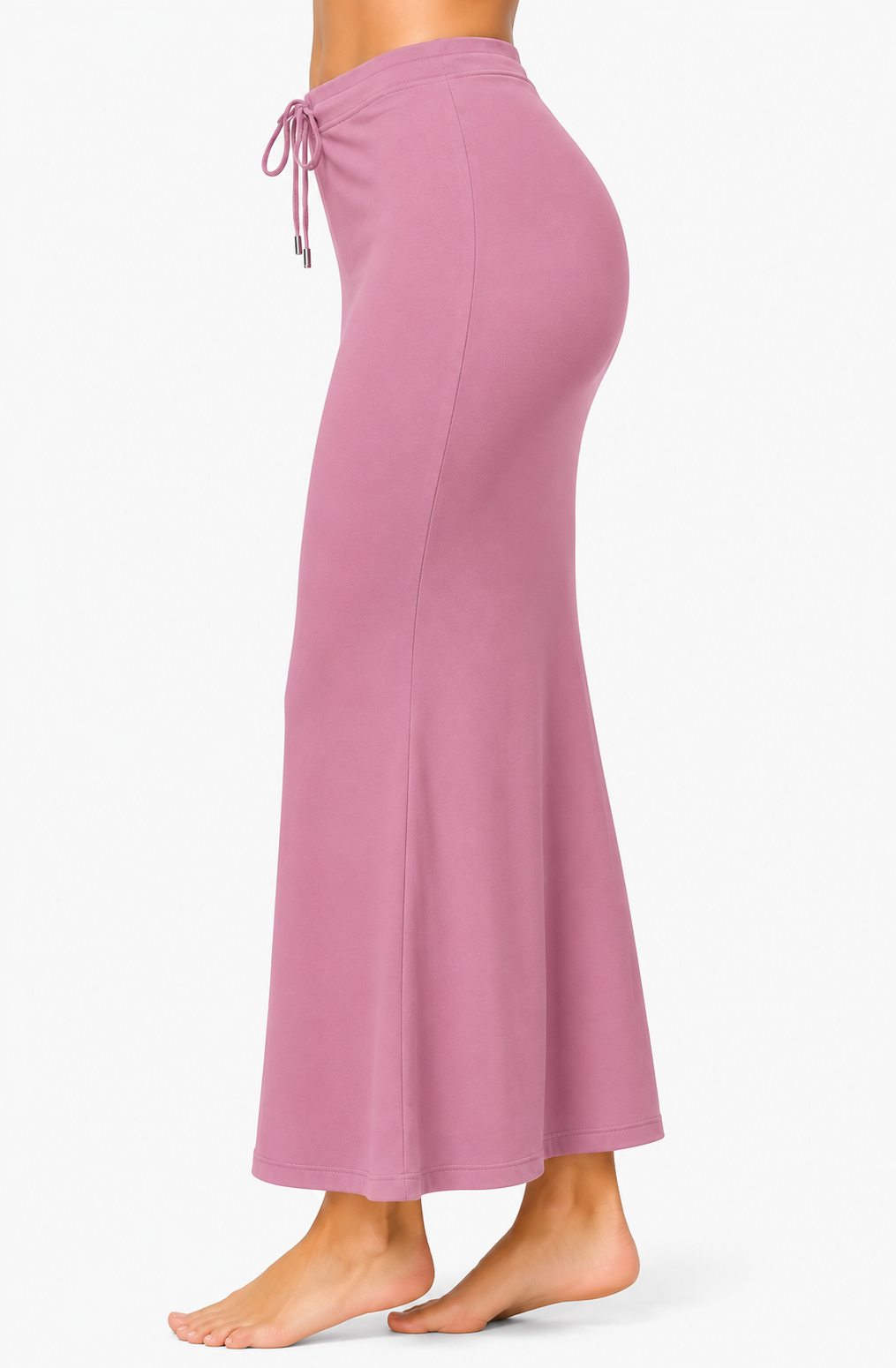 Deevaz Women’s Pink High Waist Long Mermaid Skirt with Drawstring