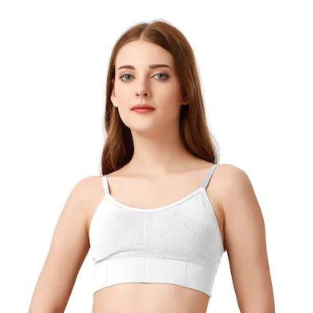 Deevaz Medium Impact Padded Non-Wired Sports Cami Bra In Multicolor With Adjustable Thin Strap Detailing.