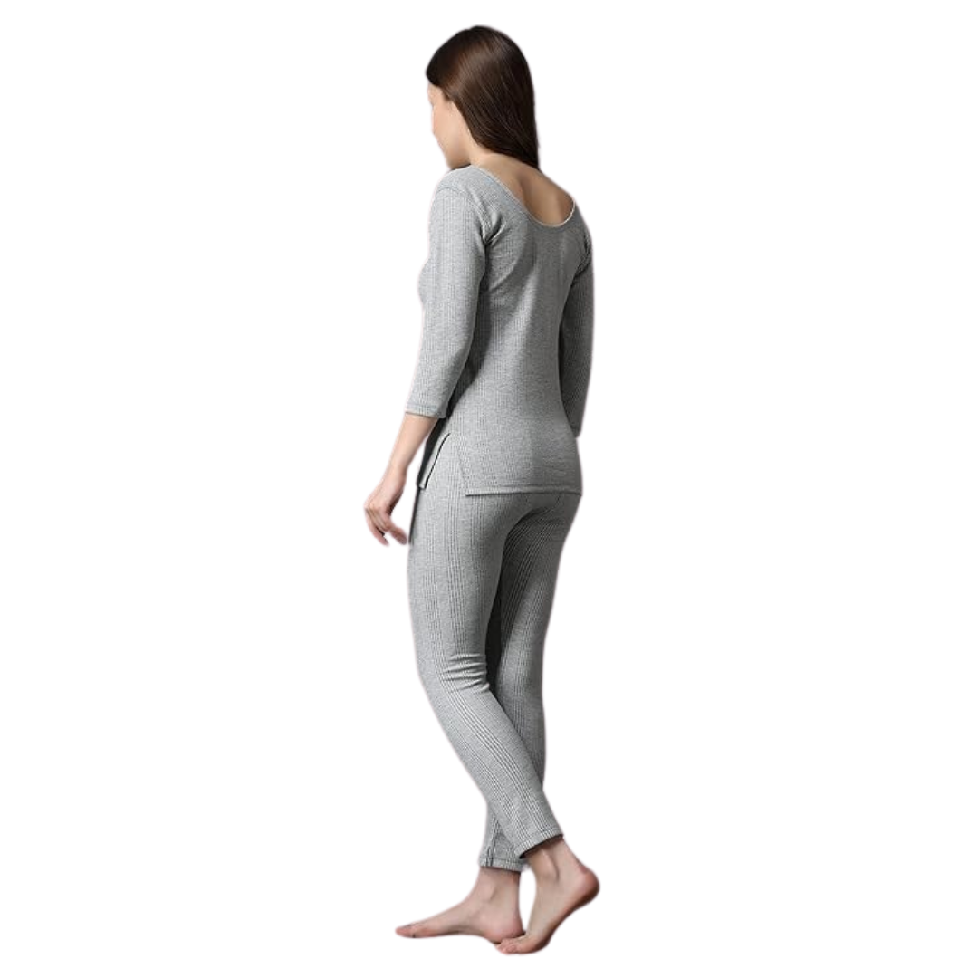 deevaz Wormer for women Women Top - Pyjama Set Thermal in Grey Color