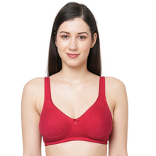 Load image into Gallery viewer, Deevaz Cotton Full Coverage Non-Padded Non Wired  Bra Seamless Cup In Maroon Color.