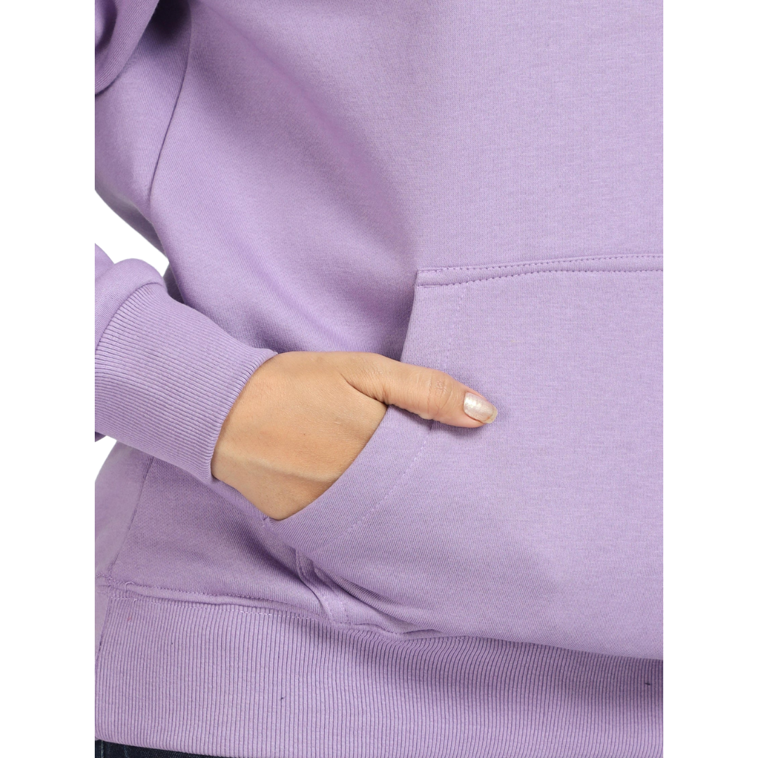 Deevaz Hoodie Full Sleeves Cool & Stylish Sweatshirt Winter Wear For Women In Mauve Color.