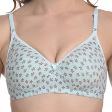 Load image into Gallery viewer, Deevaz Women Everyday Lightly Star Padded Bra In Blue Color.