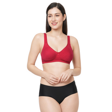 Load image into Gallery viewer, Deevaz Cotton Full Coverage Non-Padded Non Wired  Bra Seamless Cup In Maroon Color.