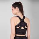 Deevaz Combo Of 2 Full Coverage Non Padded Sports Bra In (Printed Black & Grey)