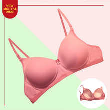Load image into Gallery viewer, Deevaz Padded Women's Cotton Rich 3/4th Coverage Backless Bra in Powder Pink Colour.