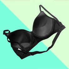 Load image into Gallery viewer, Deevaz Padded Women's Cotton Rich 3/4th Coverage Backless Bra in Black Colour.