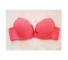 Load image into Gallery viewer, Deevaz Padded Women's Cotton Rich Medium Coverage Wired Push-Up Bra In Coral Pink Colour.