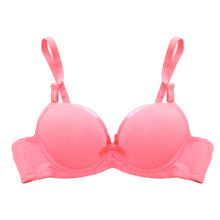 Load image into Gallery viewer, Deevaz Padded Women's Cotton Rich Medium Coverage Wired Push-Up Bra In Coral Pink Colour.