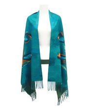 Load image into Gallery viewer, deevaz Acrylic Printed Women Shawl  (Green)