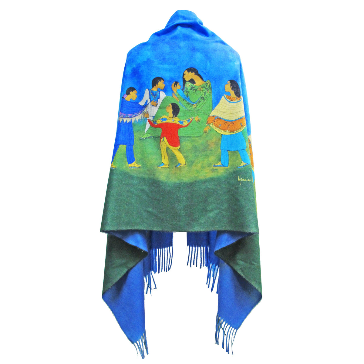 Deevaz Acrylic Printed Women Shawl  (Multicolor)