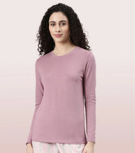 Load image into Gallery viewer, Deevaz Cotton Long Sleeve Crew Tee In Onion Color.