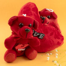Load image into Gallery viewer, Valentine Gift for Girlfriend Boyfriend Girls Boys Husband Wife Him Her - Special Red Color Teddy with Heart Cushion Combo