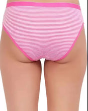 Load image into Gallery viewer, Deevaz Stripes Printed Cotton Rich Panty in Pink Colour.