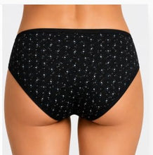 Load image into Gallery viewer, Deevaz Women's Black Cotton Printed Bikini Panty.