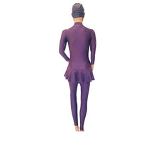 Load image into Gallery viewer, Deevaz West Essence Women&#39;s Swimming Costume with Removable Chest Pads Frock Style with Front Zipper.