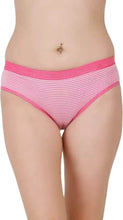Load image into Gallery viewer, Deevaz Stripes Printed Cotton Rich Panty in Pink Colour.