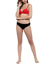 Load image into Gallery viewer, Deevaz Padded Women&#39;s Cotton Rich Medium Coverage Wired Push-Up Bra In Red Colour.