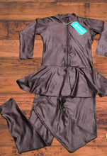 Load image into Gallery viewer, Deevaz West Essence Women&#39;s Swimming Costume with Removable Chest Pads Frock Style with Front Zipper.