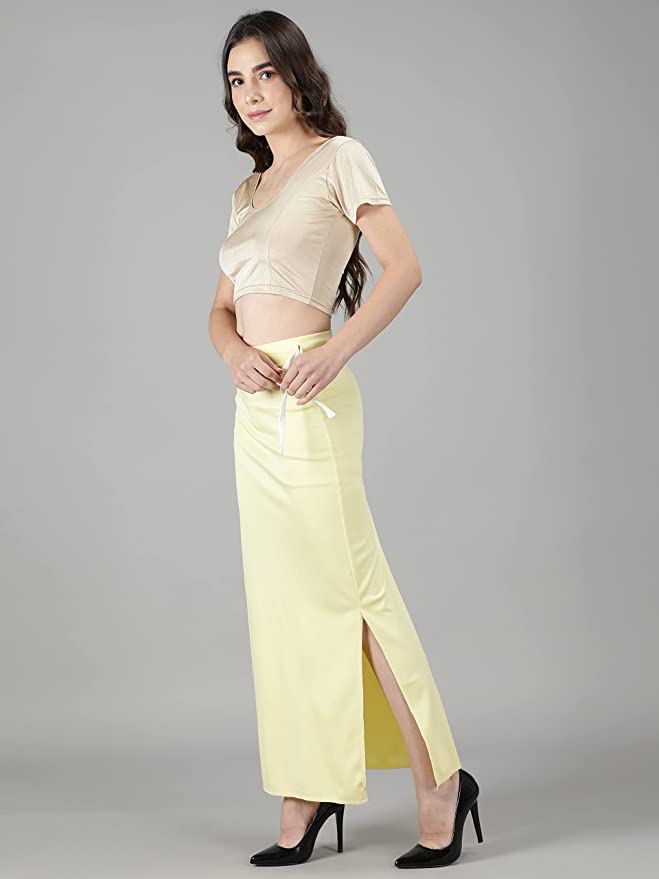 Deevaz Lycra Saree Shapewear (Side Slits) For Perfect Saree Shaper in Skin Color