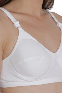 Deevaz Women's Care Cotton And Hosiery Padded, With Removable Pads Wire Free Everyday Bra.