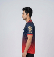 Load image into Gallery viewer, Deevaz Men's Royal Challengers Bengaluru (RCB) Polo Jersey – Side View