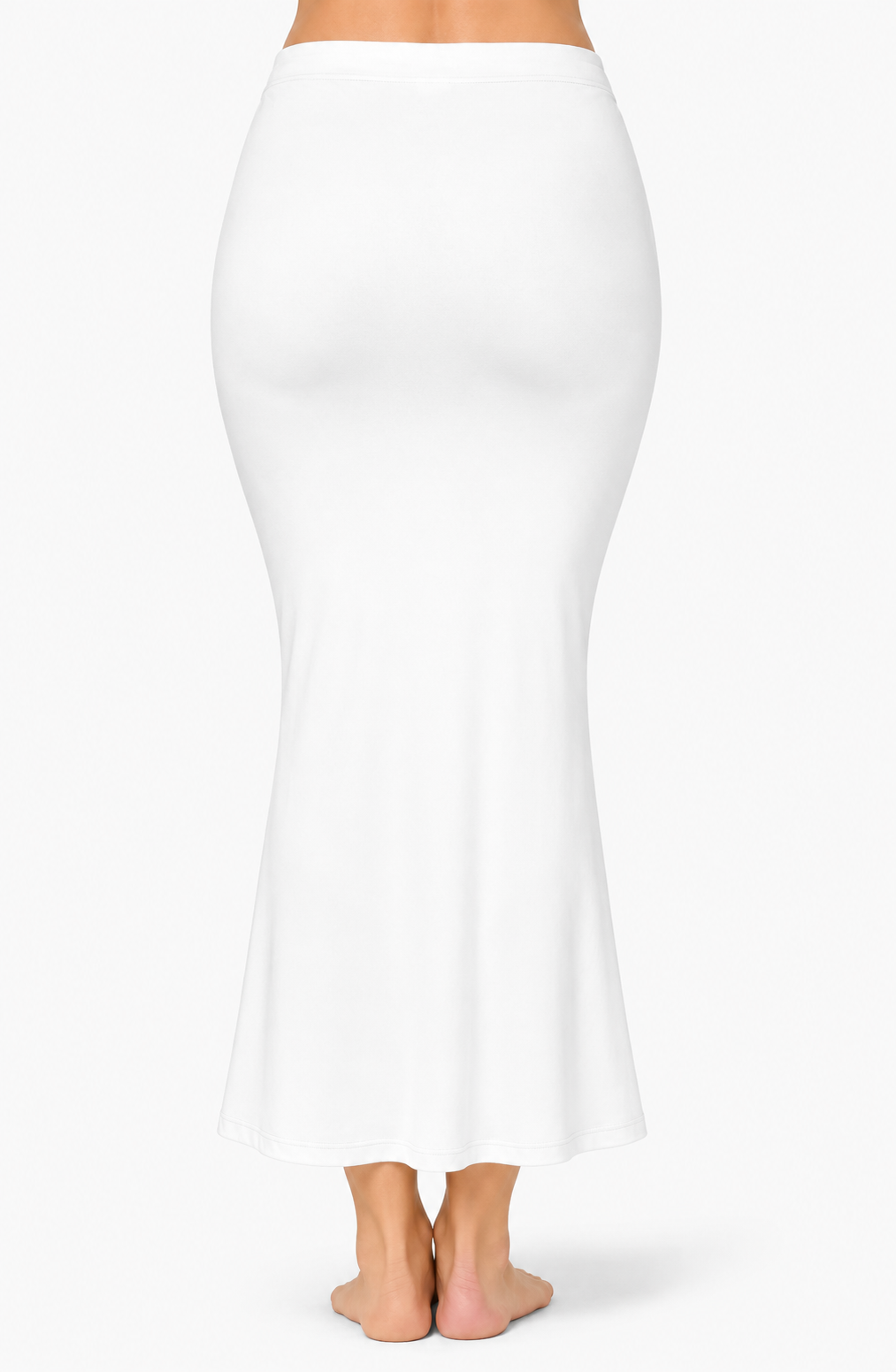 Deevaz Women’s White High Waist Long Mermaid Skirt with Drawstring