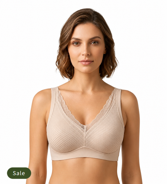 Deevaz Seamless Lace-Trim Comfort Bra