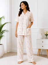 Load image into Gallery viewer, Deevaz Women's Floral Cotton 2-Piece Night Suit Set