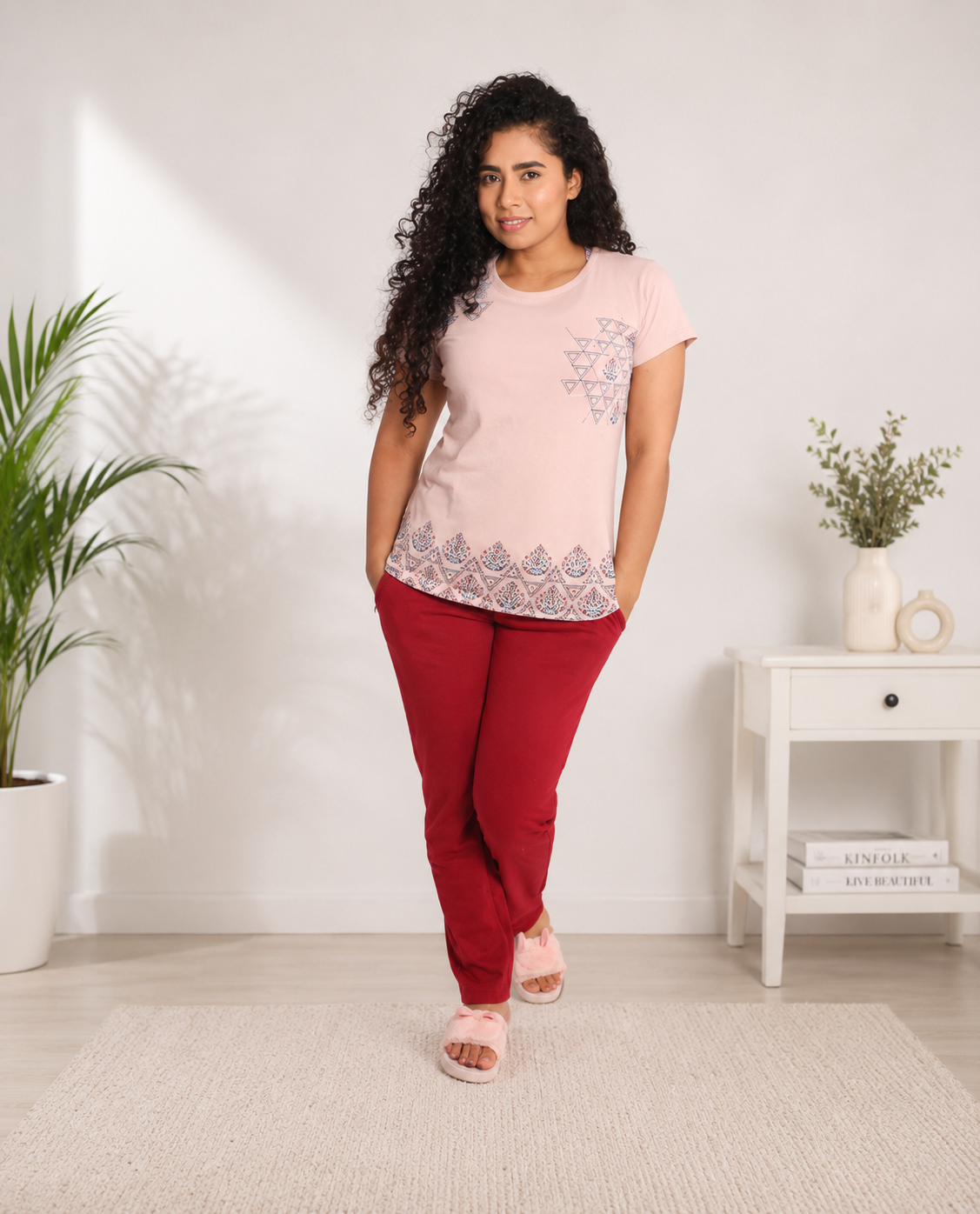 Deevaz Women Cotton Night Suit Set Printed Set of T-shirt & Pajama Nightwear Night Dress for Girls.
