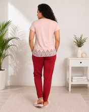 Load image into Gallery viewer, Deevaz Women Cotton Night Suit Set Printed Set of T-shirt &amp; Pajama Nightwear Night Dress for Girls.