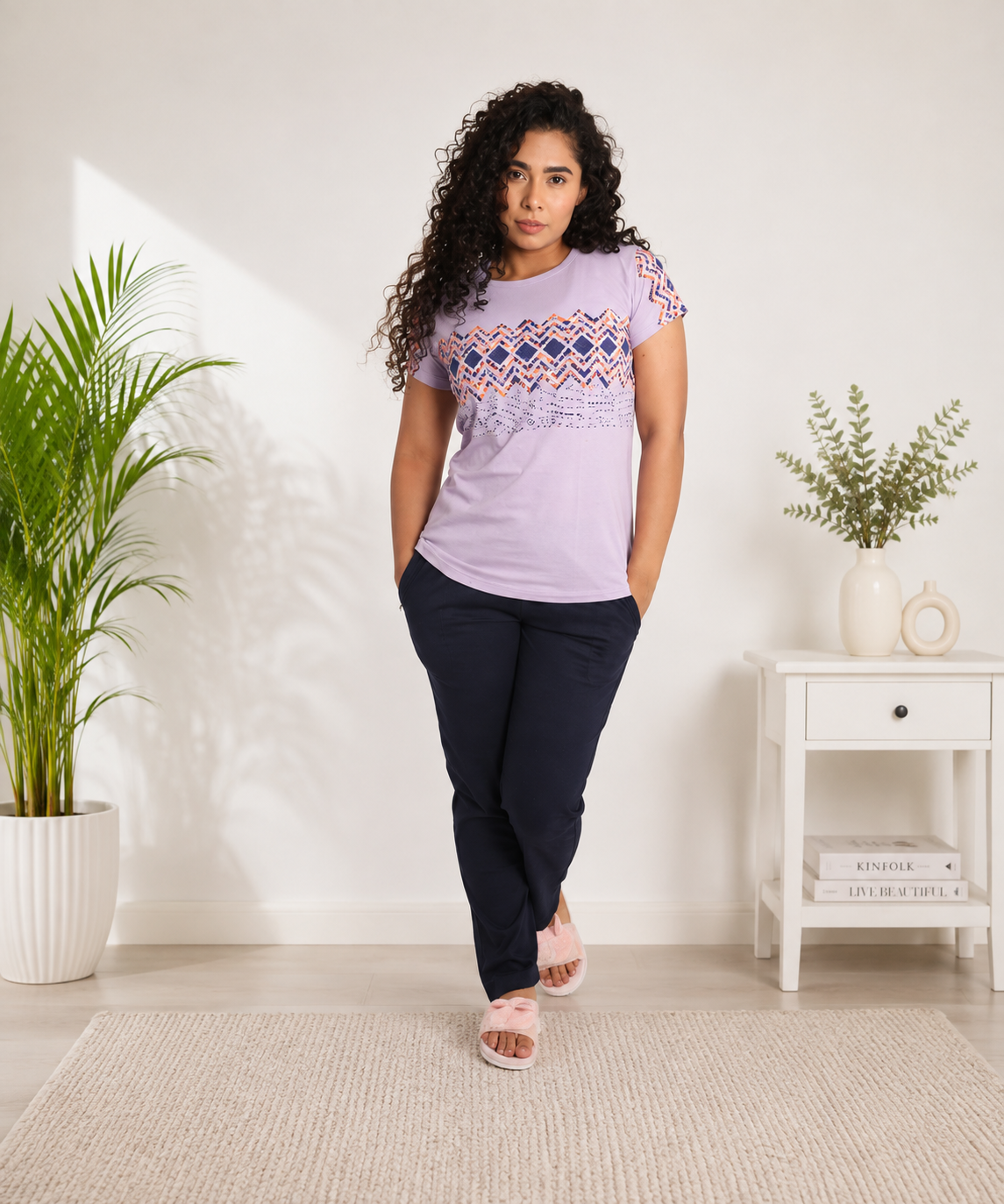 Deevaz Women Cotton Night Suit Set Printed Set of T-shirt & Pajama Nightwear Night Dress for Girls.