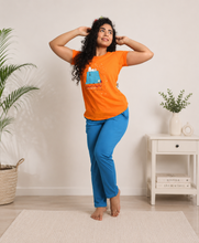 Load image into Gallery viewer, Deevaz Women Cotton Night Suit Set Printed Set of T-shirt &amp; Pajama Nightwear Night Dress for Girls.