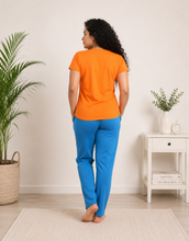 Load image into Gallery viewer, Deevaz Women Cotton Night Suit Set Printed Set of T-shirt &amp; Pajama Nightwear Night Dress for Girls.