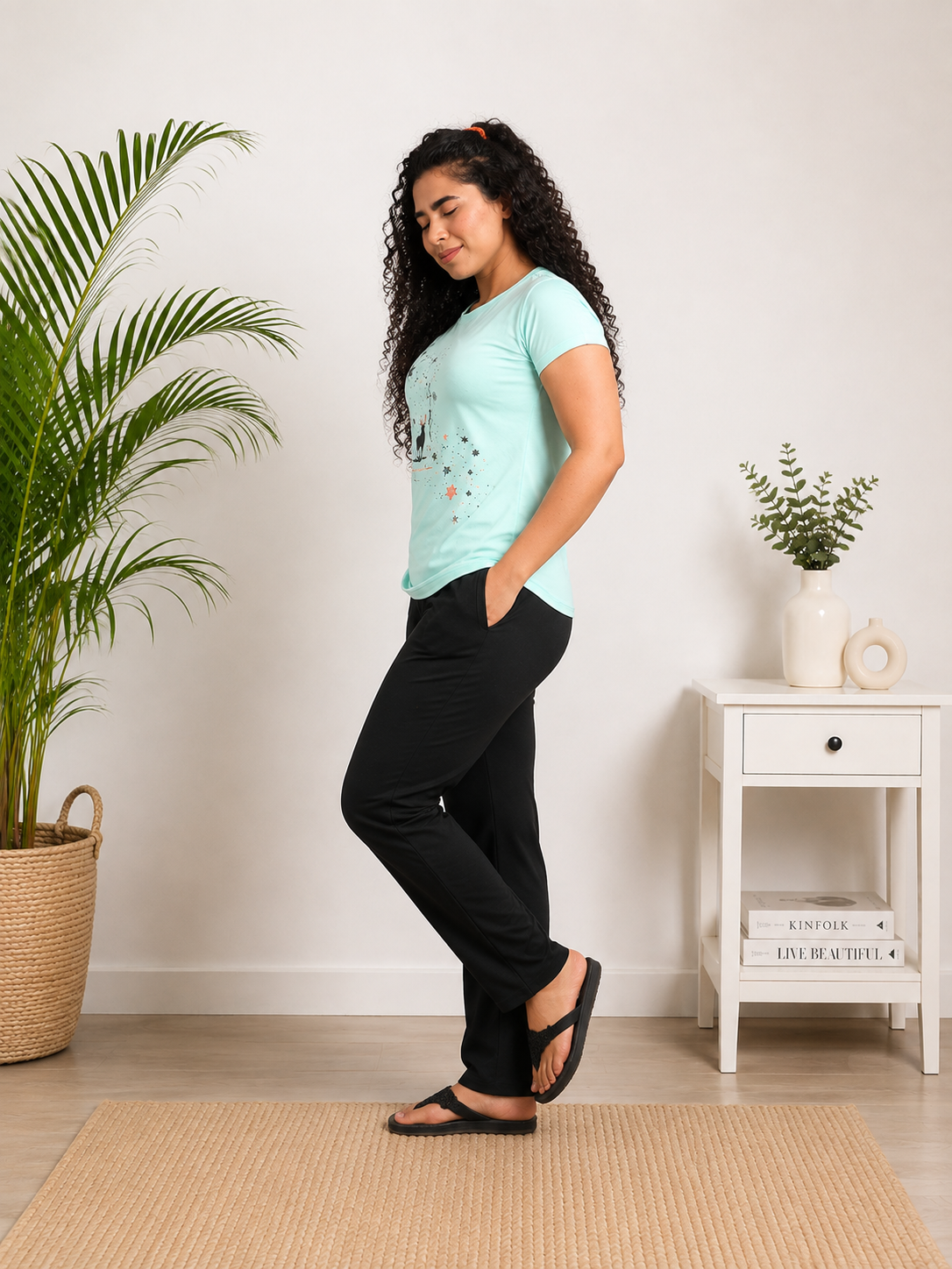 Deevaz Women Cotton Night Suit Set Printed Set of T-shirt & Pajama Nightwear Night Dress for Girls.