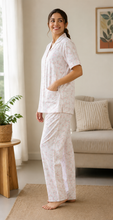 Load image into Gallery viewer, Deevaz Women's Cotton Floral Printed Night Suit Set/2 Piece Loungewear