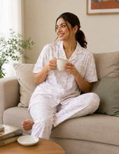 Load image into Gallery viewer, Deevaz Women's Cotton Floral Printed Night Suit Set/2 Piece Loungewear