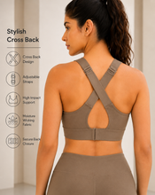 Load image into Gallery viewer, Deevaz Women's Front Zip High Impact Sports Bra