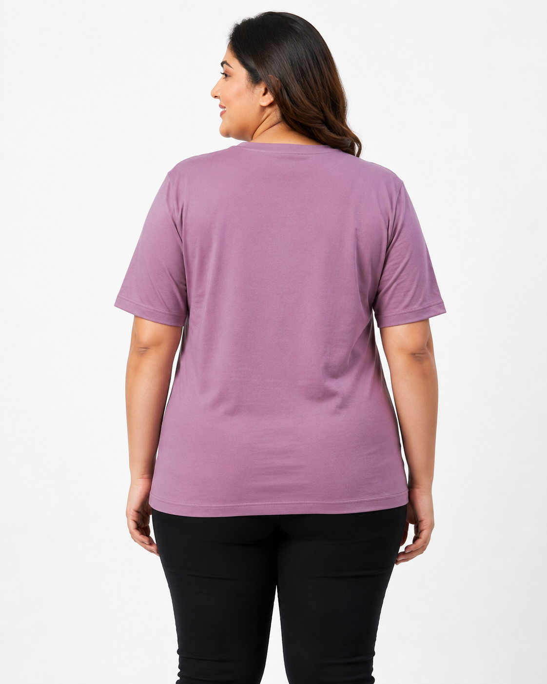 Deevaz Women's  Mauve Cotton T-Shirt.