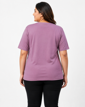 Load image into Gallery viewer, Deevaz Women's  Mauve Cotton T-Shirt.