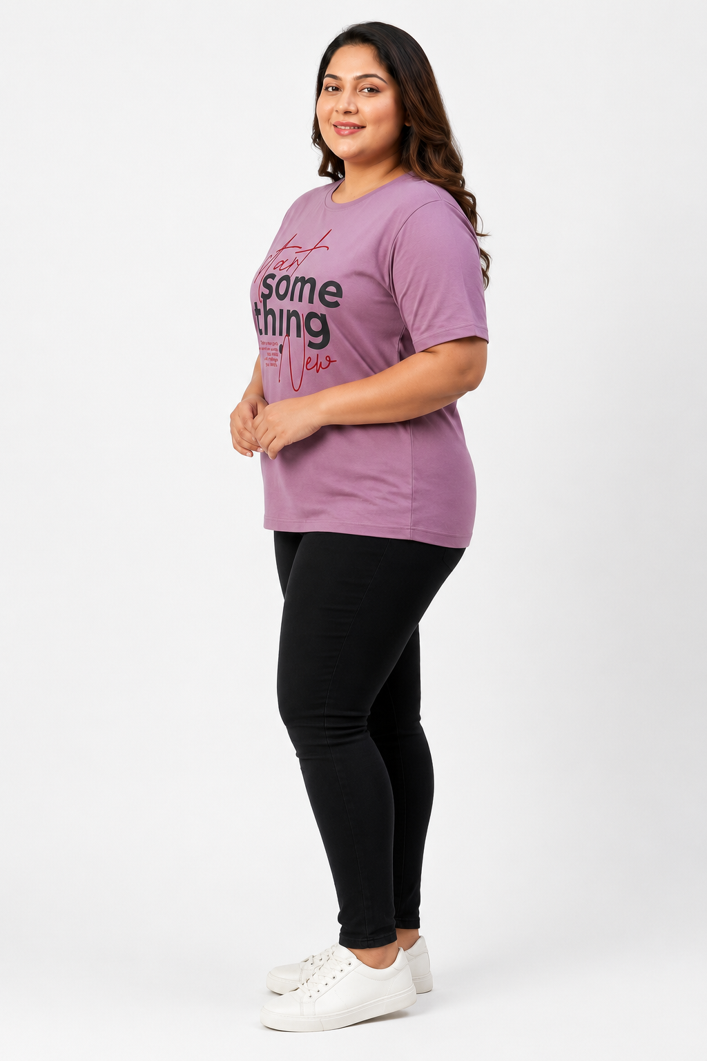 Deevaz Women's  Mauve Cotton T-Shirt.