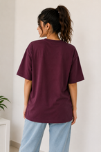 Load image into Gallery viewer, Deevaz  Basic Oversized Boyfriend Dry fits  T-shirts Maroon Color