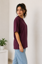 Load image into Gallery viewer, Deevaz  Basic Oversized Boyfriend Dry fits  T-shirts Maroon Color