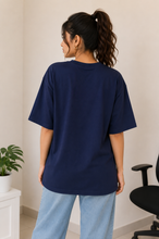 Load image into Gallery viewer, Deevaz Basic Oversized Boyfriend Dry fits Tshirts in Blue Color