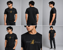 Load image into Gallery viewer, Deevaz Men's Essential Gold-Graphic Black.