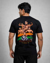 Load image into Gallery viewer, Deevaz men t-shirt half sleeves black.