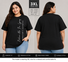 Load image into Gallery viewer, Deevaz Women’s Black Oversized T-Shirt 3XL – Printed Casual Loose Fit Tee