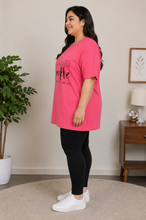 Load image into Gallery viewer, Deevaz Women’s Pink Graphic Printed T-Shirt.