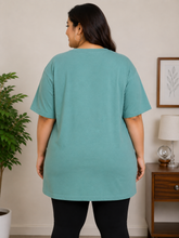 Load image into Gallery viewer, Deevaz Women’s Mint Green Graphic Printed T-Shirt.
