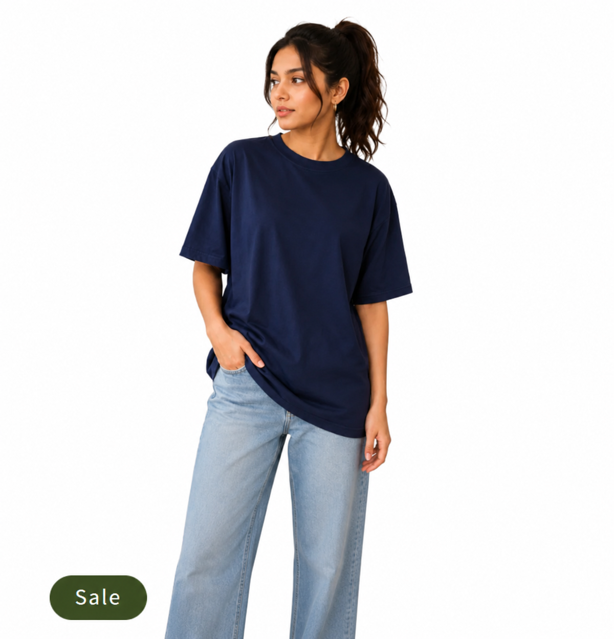 Deevaz Basic Oversized Boyfriend Dry fits Tshirts in Blue Color